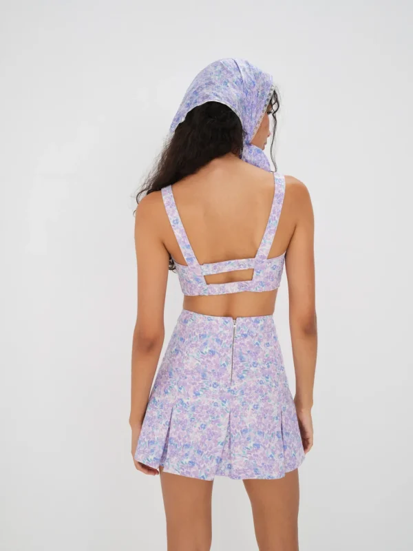Sale For Love & Lemons Lou Crop Top Purple