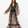 Flash Sale For Love & Lemons Luna Maxi Dress Black