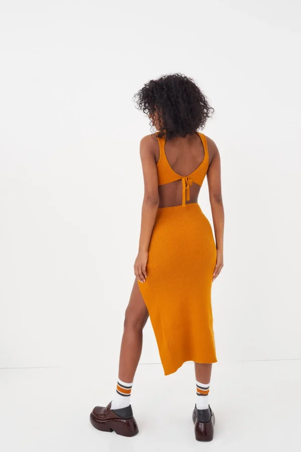 Store For Love & Lemons Maggie Midi Dress Orange