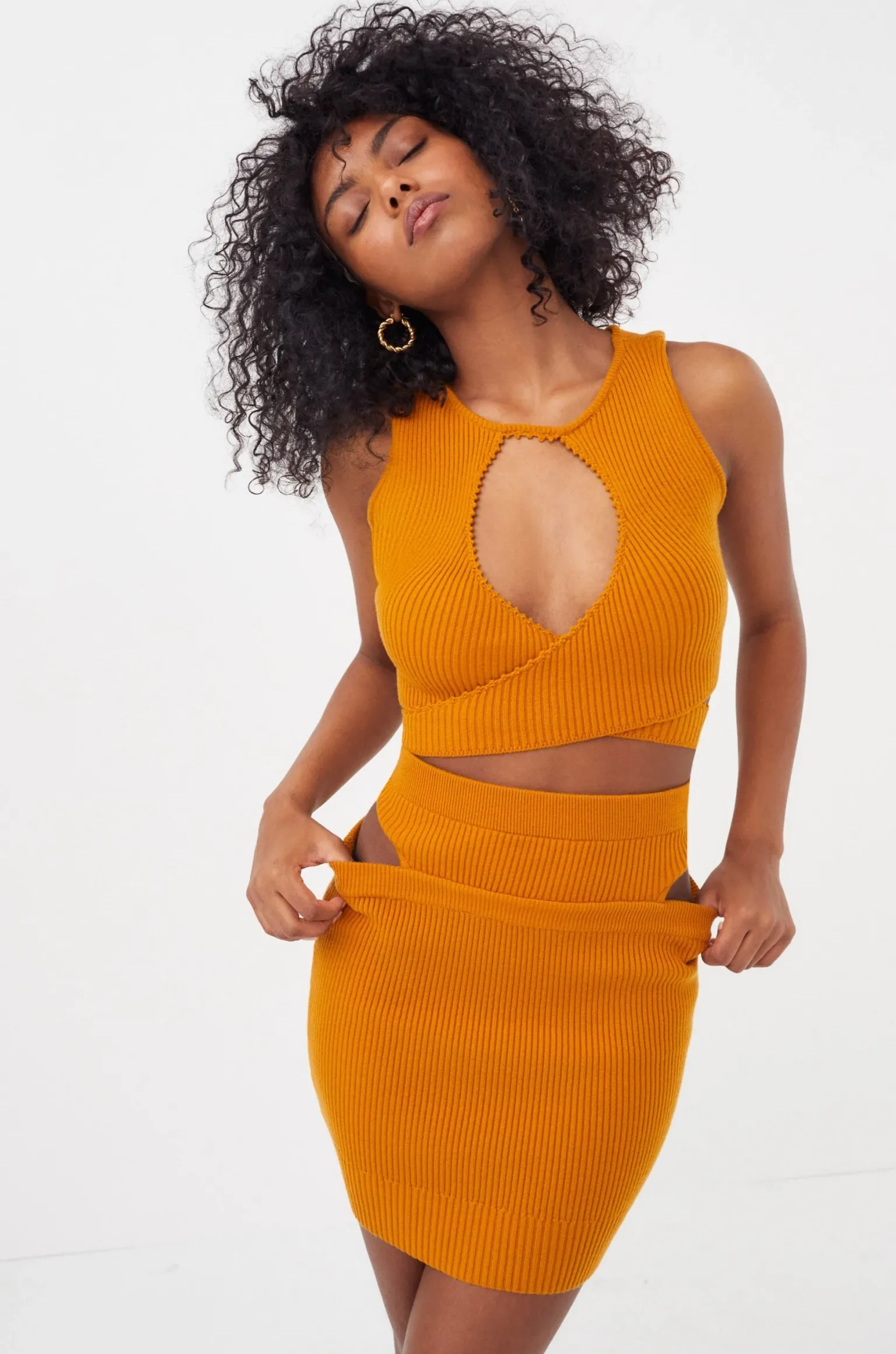 maggie_mini_skirt_0.webp Sale For Love & Lemons Maggie Mini Skirt Orange
