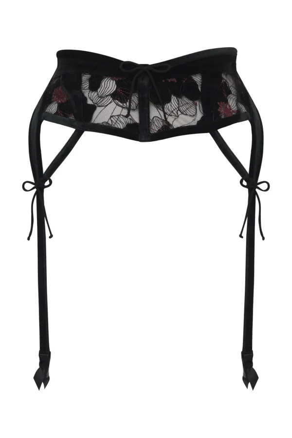 Flash Sale For Love & Lemons Margot Garter Belt Black