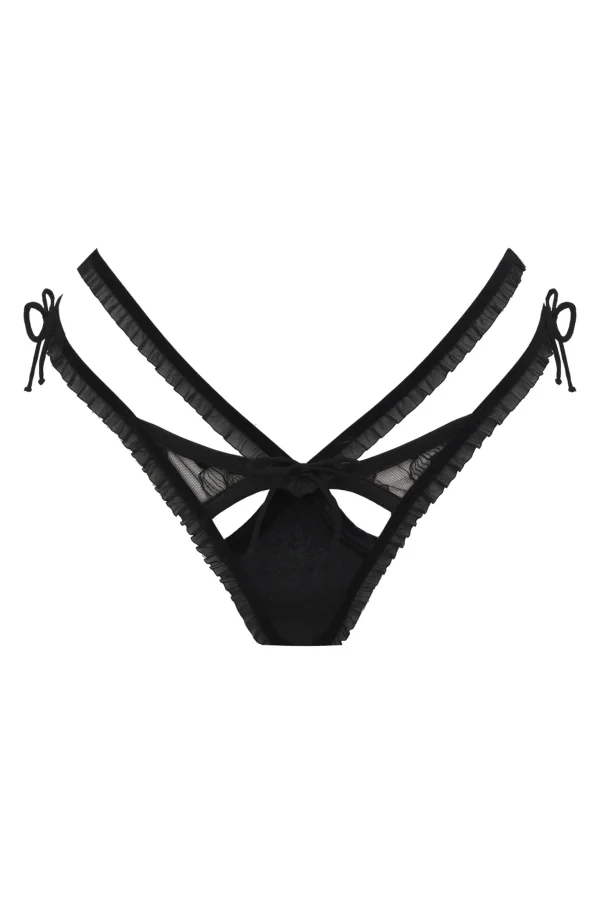Discount For Love & Lemons Margot Thong Panty Black