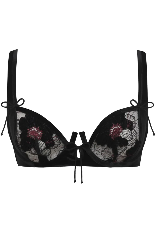 Flash Sale For Love & Lemons Margot Underwire Bra Black