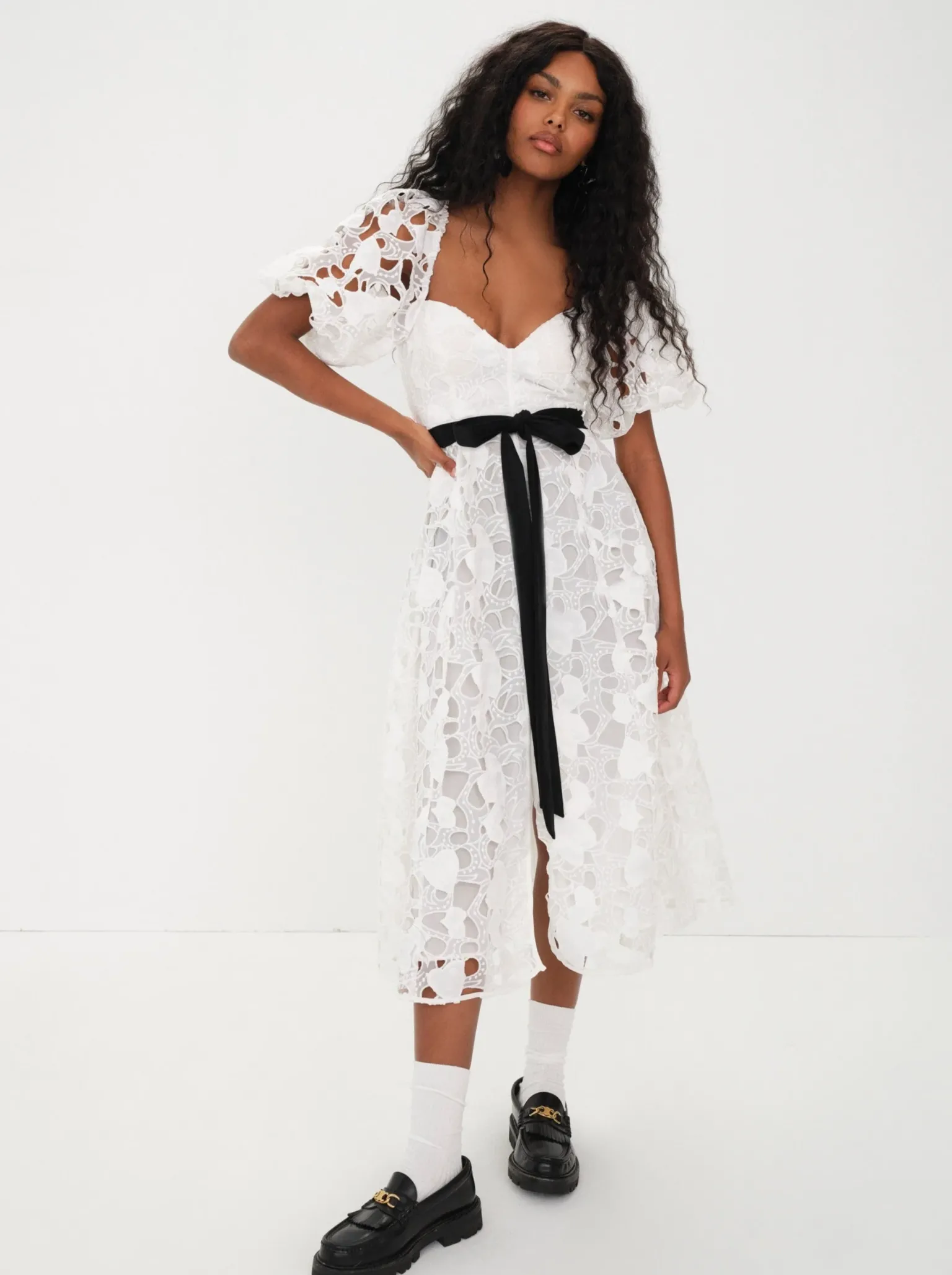 marlene_midi_dress_0.webp New For Love & Lemons Marlene Midi Dress White