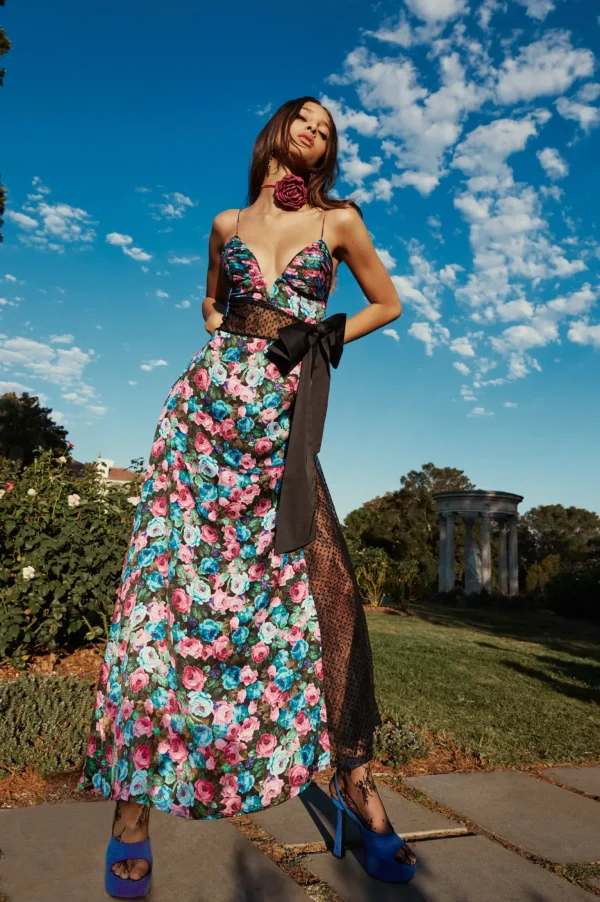 Clearance For Love & Lemons Marley Maxi Dress Blue