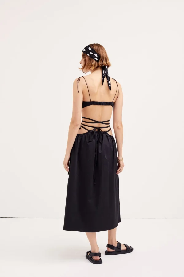 Cheap For Love & Lemons Marley Midi Skirt Black