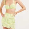 Online For Love & Lemons Maureen Mini Skirt Green