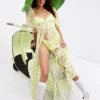 Cheap For Love & Lemons Megan Maxi Dress Green