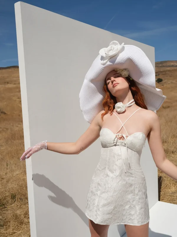 Discount For Love & Lemons Melody Mini Dress White