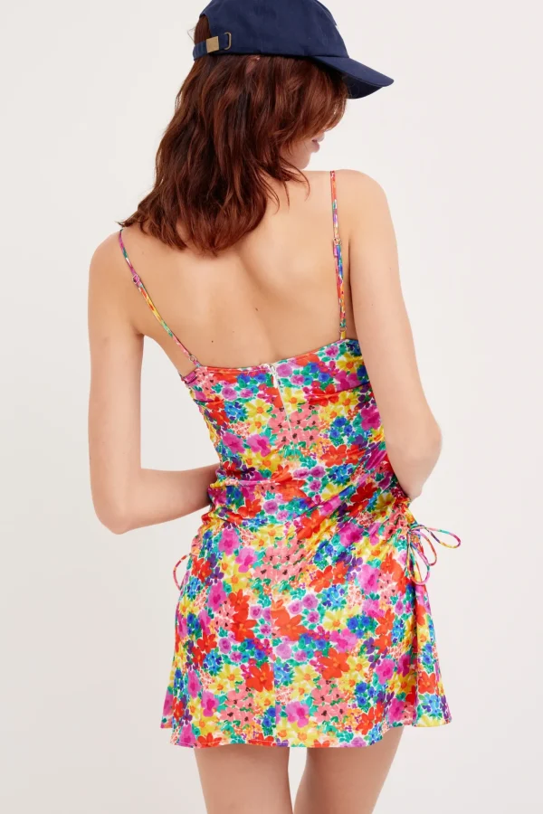 New For Love & Lemons Merrill Mini Dress Red