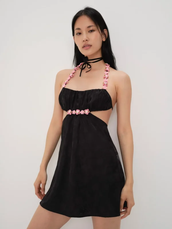 Outlet For Love & Lemons Millie Slip Dress Black