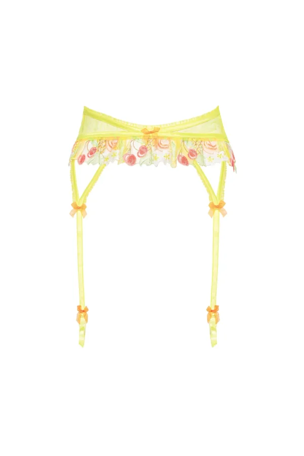 Outlet For Love & Lemons Mirabelle Garter Belt Yellow