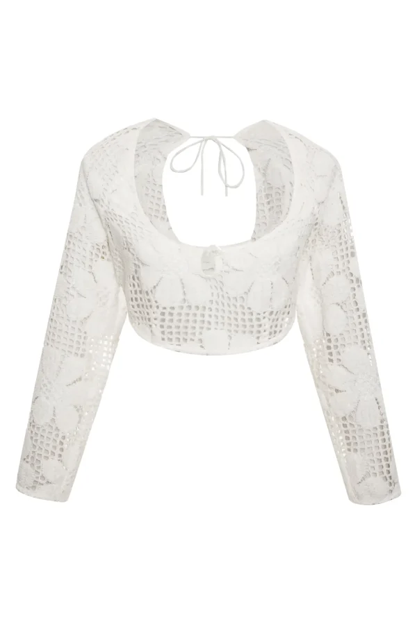 Best For Love & Lemons Natasha Coverup Top White