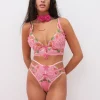 Best For Love & Lemons Needle Point Roses Cheeky Panty Pink