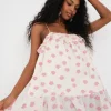 Fashion For Love & Lemons Olea Mini Dress Pink
