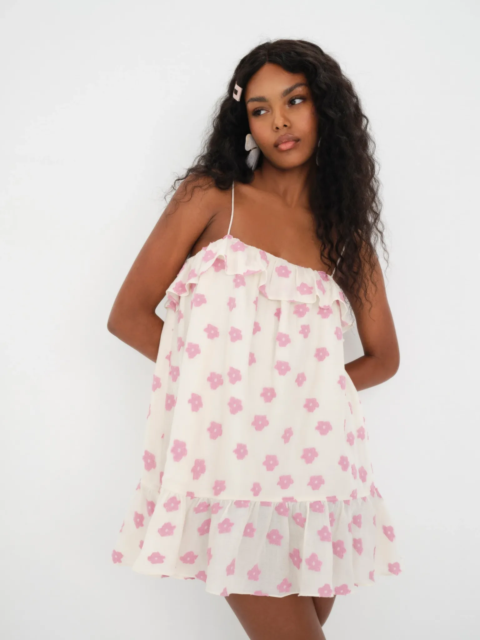 olea_mini_dress_1.webp Fashion For Love & Lemons Olea Mini Dress Pink