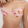 Sale For Love & Lemons Painterly Floral Bra Pink