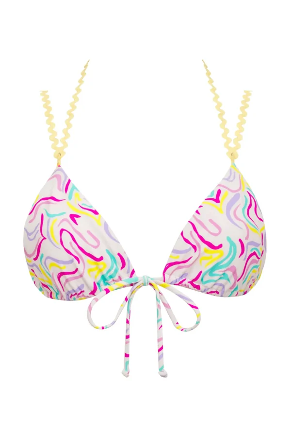 Clearance For Love & Lemons Palmer Triangle Bikini Top White