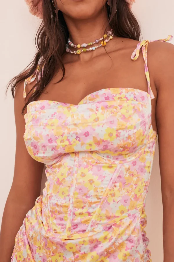 Cheap For Love & Lemons Pastel Punch Dress Pink
