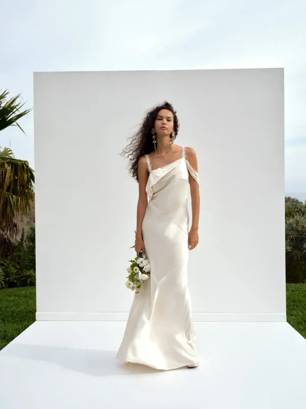 Discount For Love & Lemons Pearl Bridal Dress Ivory