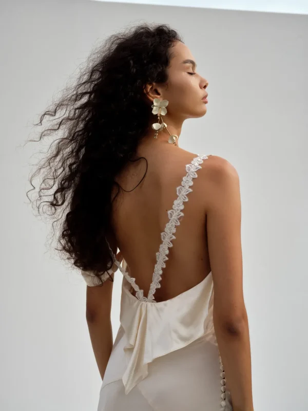 Discount For Love & Lemons Pearl Bridal Dress Ivory