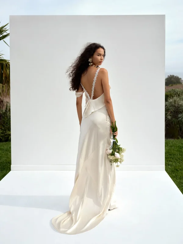 Discount For Love & Lemons Pearl Bridal Dress Ivory