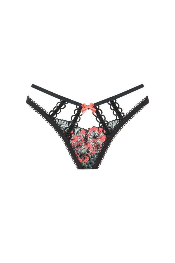 Online For Love & Lemons Penelope Thong Panty Black