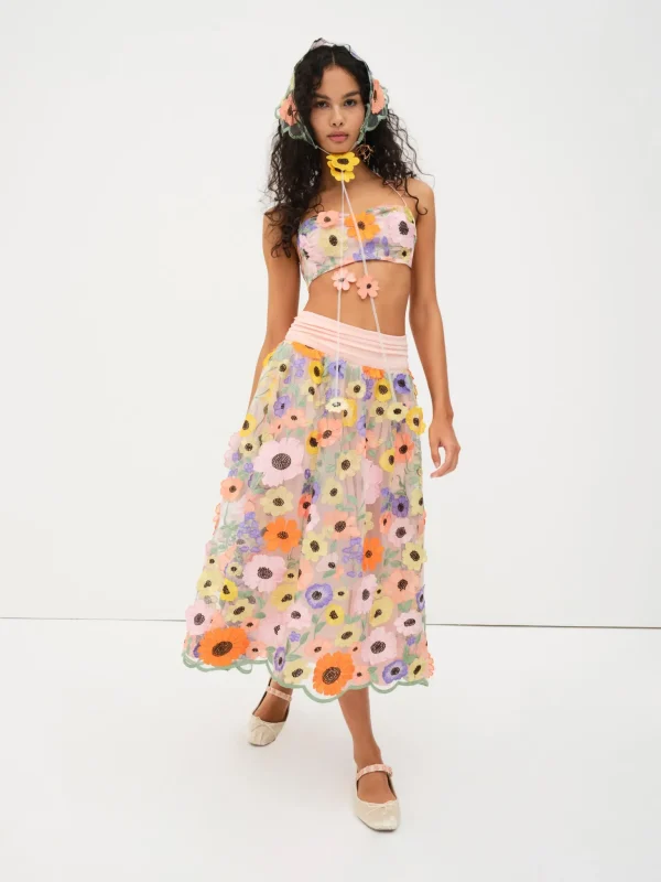 Cheap For Love & Lemons Piccola Crop Top Multi