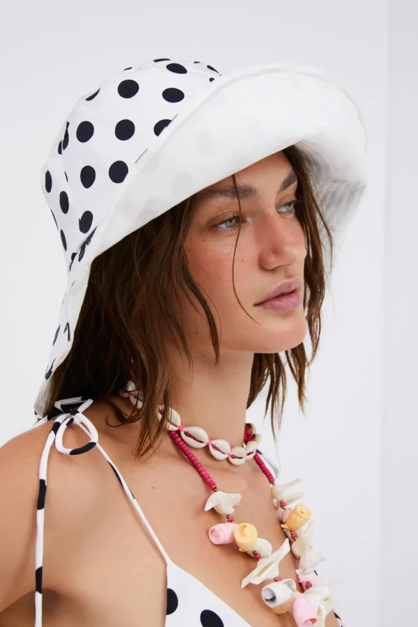 Sale For Love & Lemons Poplin Printed Bucket Hat Black