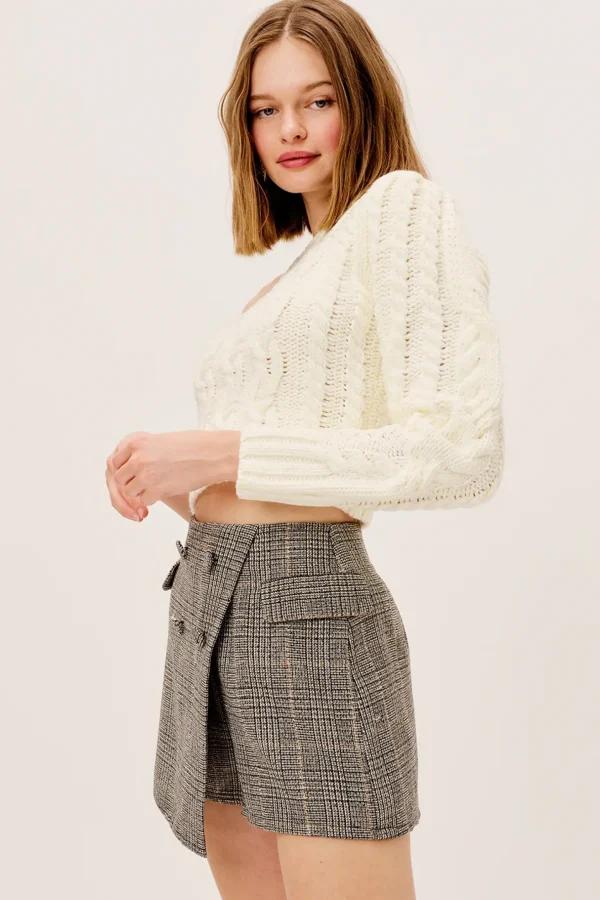 Sale For Love & Lemons Quinn One Shoulder Sweater Ivory