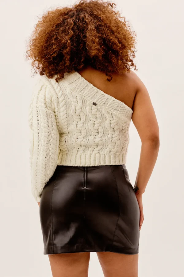 Sale For Love & Lemons Quinn One Shoulder Sweater Ivory