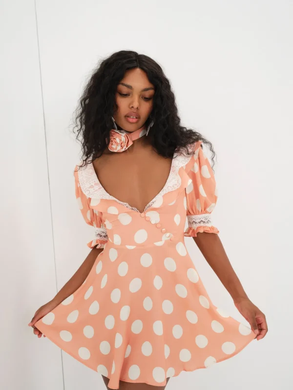 Shop For Love & Lemons Raisa Mini Dress Orange