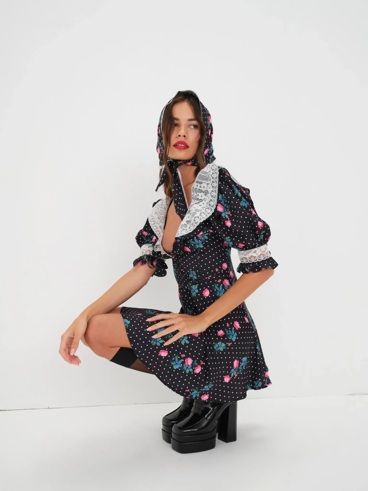 raisa_mini_dress_4.webp Online For Love & Lemons Raisa Mini Dress Black