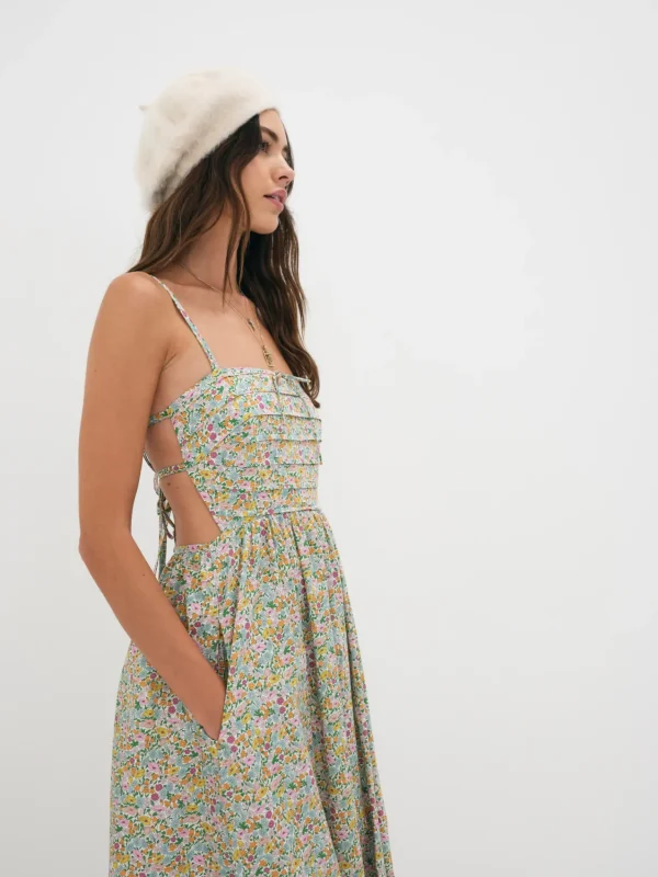 Store For Love & Lemons Raleigh Midi Dress Blue