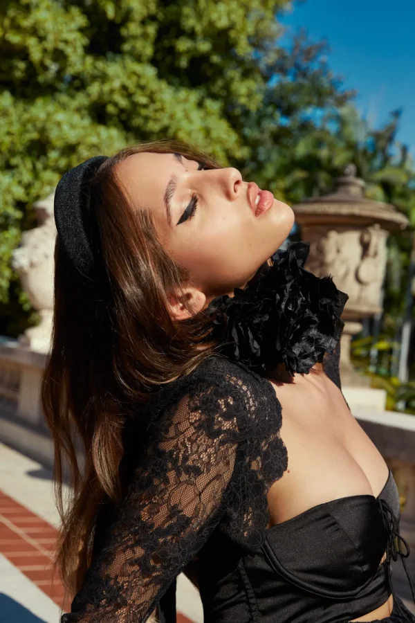 Outlet For Love & Lemons Regina Mini Dress Black