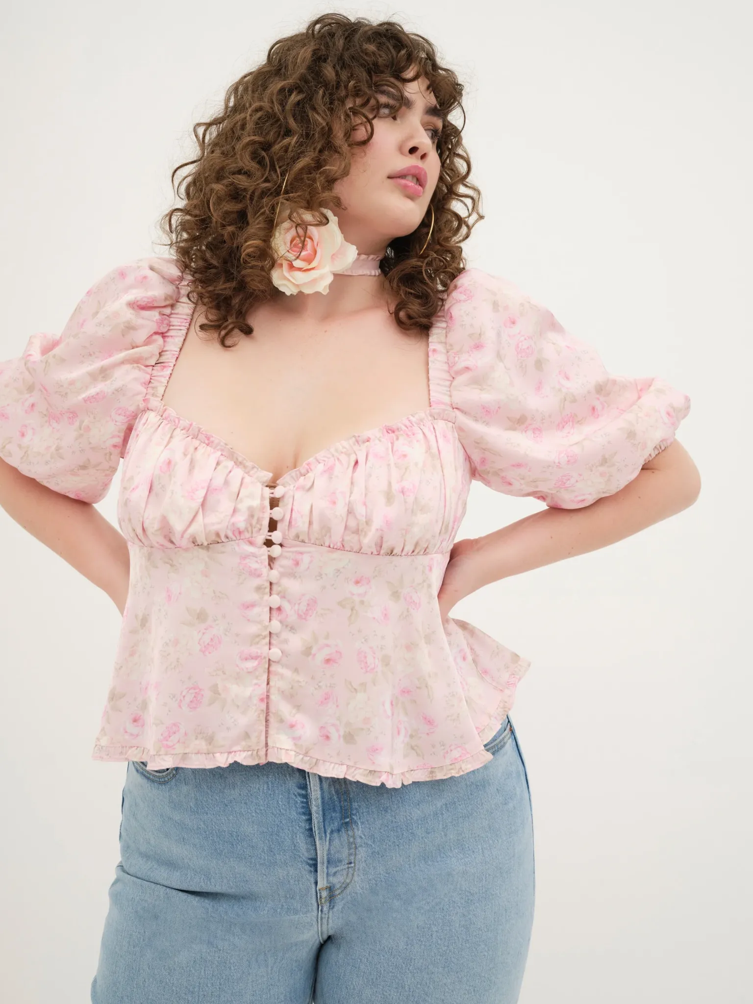 rhoda_blouse_4.webp Online For Love & Lemons Rhoda Blouse Pink