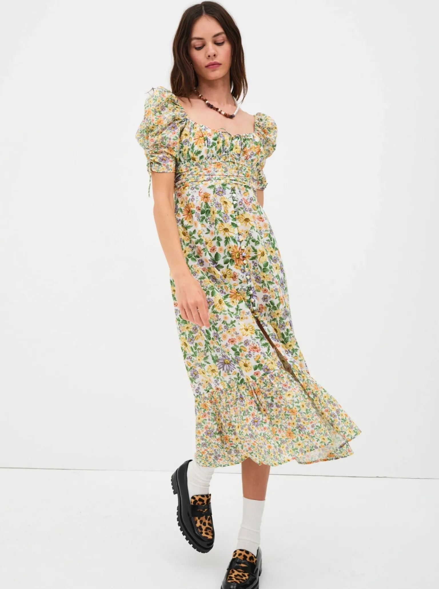 riley_midi_dress_0.webp Best For Love & Lemons Riley Midi Dress Multi