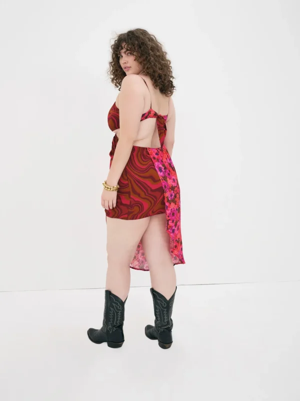 Cheap For Love & Lemons Rita Midi Dress Red