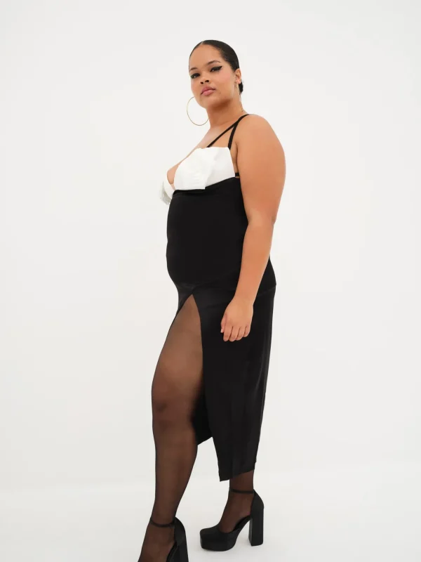 Outlet For Love & Lemons Rita Midi Dress Black
