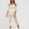 Clearance For Love & Lemons Romi Midi Dress White