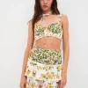 Outlet For Love & Lemons Rosalyn Crop Top Multi