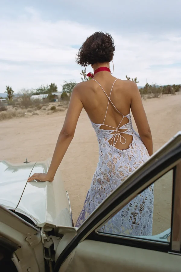 Cheap For Love & Lemons Rosemary Lined Midi Dress Purple