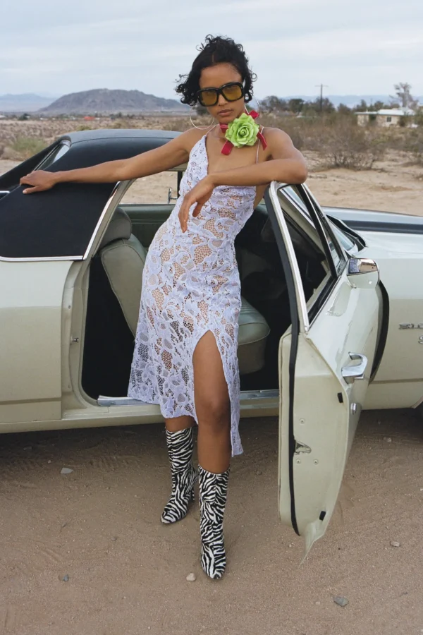 Cheap For Love & Lemons Rosemary Lined Midi Dress Purple
