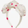 Hot For Love & Lemons Rosette Headband White