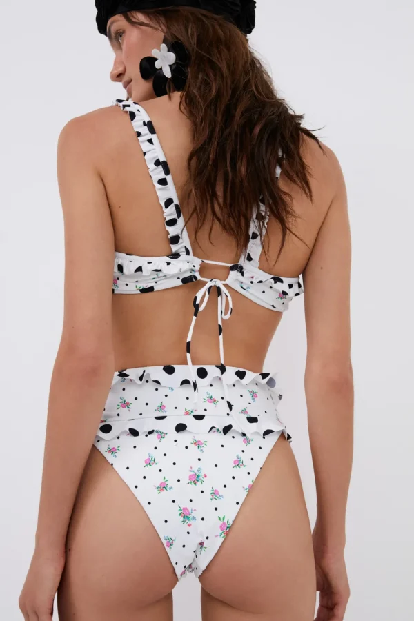 Cheap For Love & Lemons Rosewater Bandeau Top White
