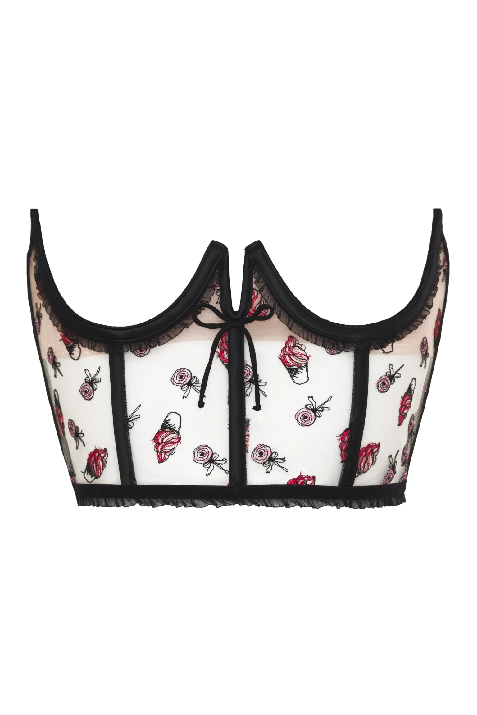 rosie_bow_corset_3.webp Store For Love & Lemons Rosie Bow Corset Black