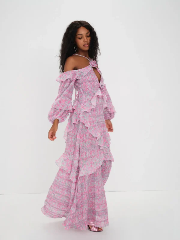 Sale For Love & Lemons Rowan Maxi Dress Pink