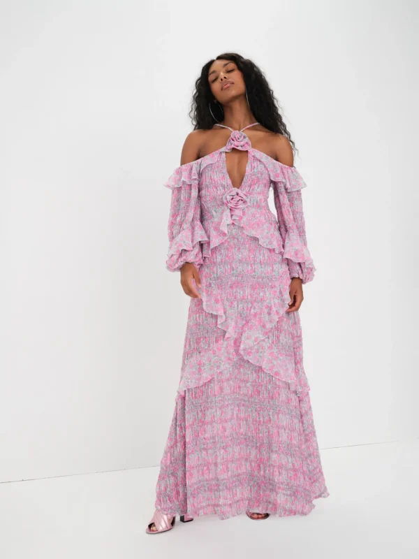 Sale For Love & Lemons Rowan Maxi Dress Pink