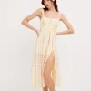 Clearance For Love & Lemons Rue Midi Dress Yellow