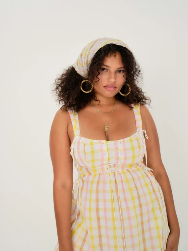 Clearance For Love & Lemons Rue Midi Dress Yellow